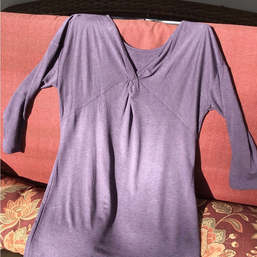 Ladies sz Large dress loft retail $69.99 purple new lovely Comfort soft - Picture 6 of 15